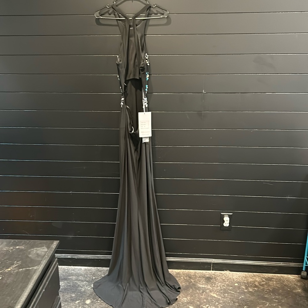 Rachel Allen Prom , Pageant Gown. Black with Gorgeous Beading . NWT
